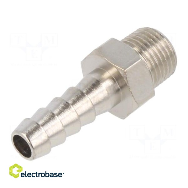 Push-in fitting | connector pipe | nickel plated brass | 7mm
