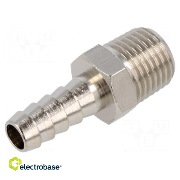 Push-in fitting | connector pipe | nickel plated brass | 8mm