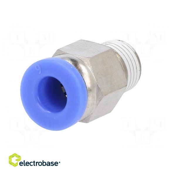 Push-in fitting | straight | -0.95÷15bar | nickel plated brass image 2