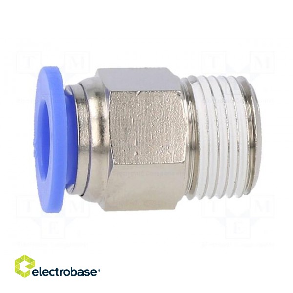 Push-in fitting | straight | -0.95÷15bar | nickel plated brass image 3