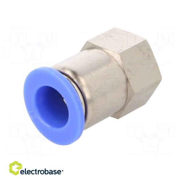 Push-in fitting | straight | -0.95÷15bar | nickel plated brass фото 2