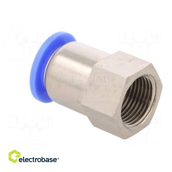 Push-in fitting | straight | -0.95÷15bar | nickel plated brass image 4