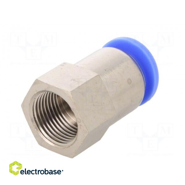 Push-in fitting | straight | -0.95÷15bar | nickel plated brass фото 6