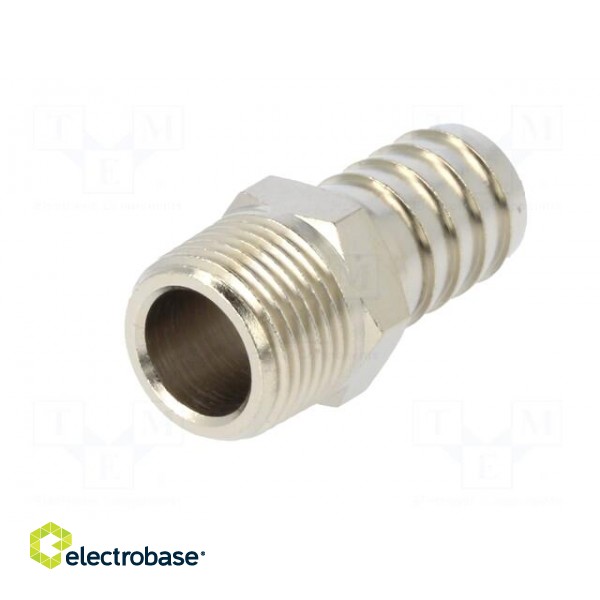 Metal connector | threaded | G 3/8" | Mat: nickel plated brass image 2