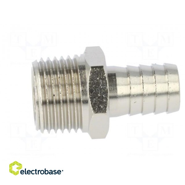 Metal connector | threaded | G 1/2" | Mat: nickel plated brass фото 3