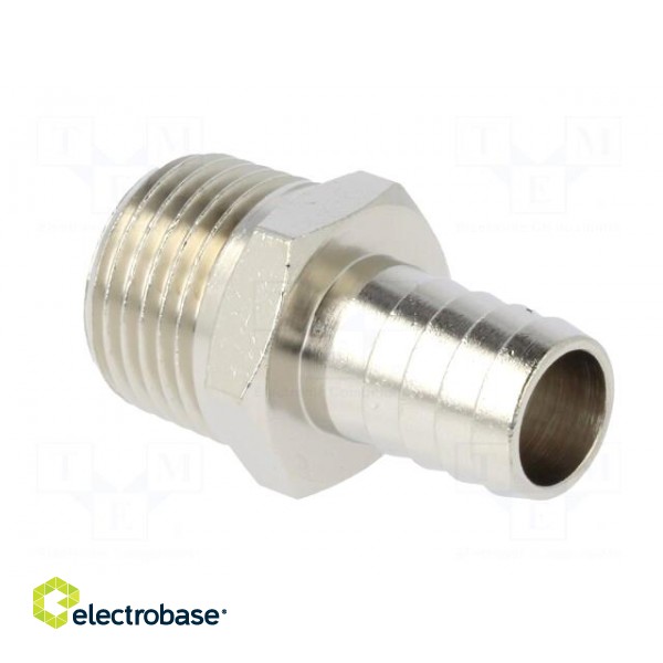 Metal connector | threaded | G 1/2" | Mat: nickel plated brass фото 4