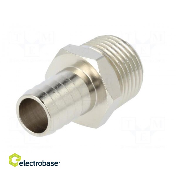 Metal connector | threaded | G 1/2" | Mat: nickel plated brass фото 6