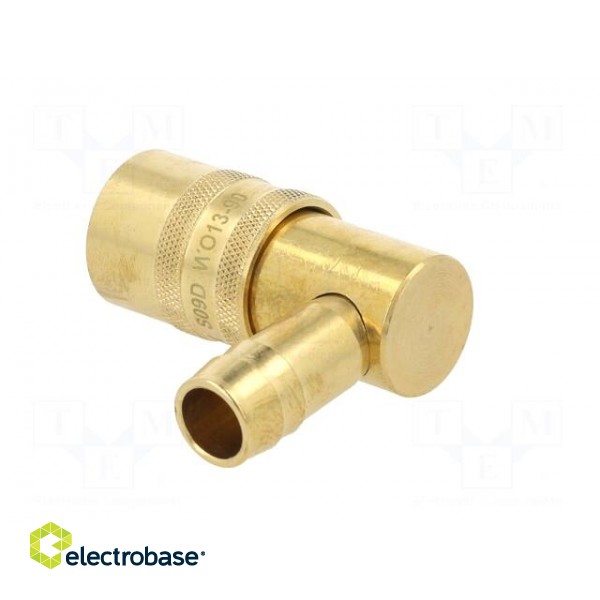 Quick connection coupling | angled 90° | max.15bar | brass | D: 13mm image 4