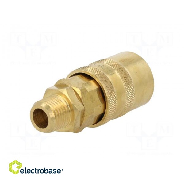 Quick connection coupling | straight | max.15bar | brass | Seal: FPM image 6