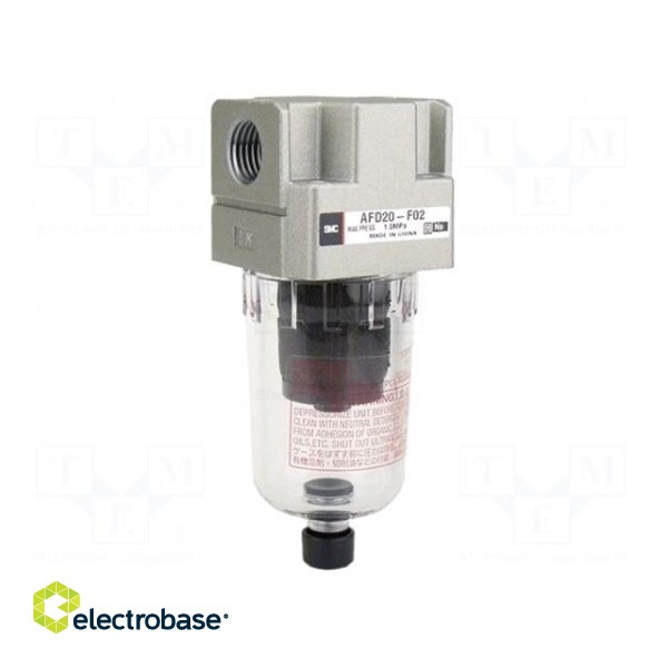 Compressed air filter | G 1/4" | inside | 120l/min | 0.01um | 8ml | 90g
