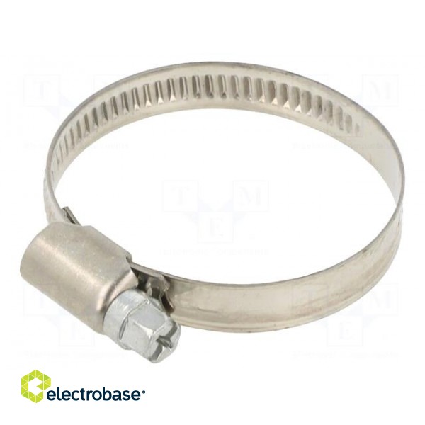 Cable tie | Ø: 32÷50mm | W: 9mm | Material: chrome steel AISI 430
