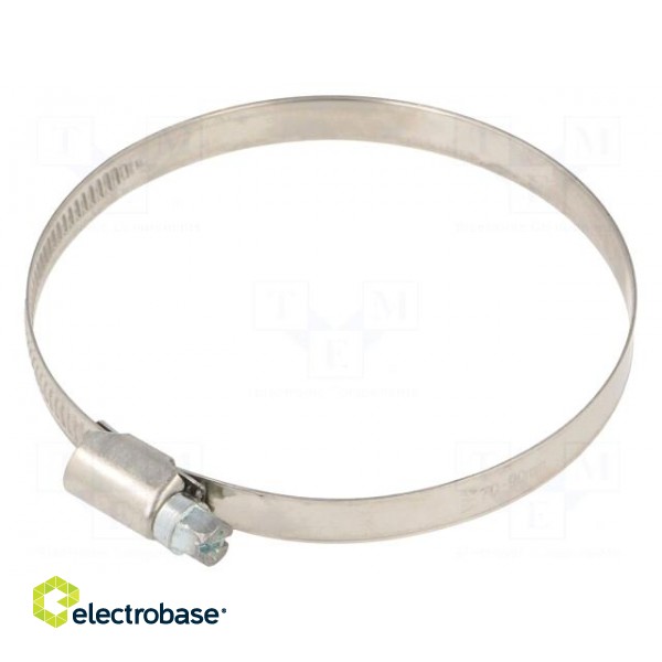 Cable tie | Ø: 70÷90mm | W: 9mm | Material: chrome steel AISI 430