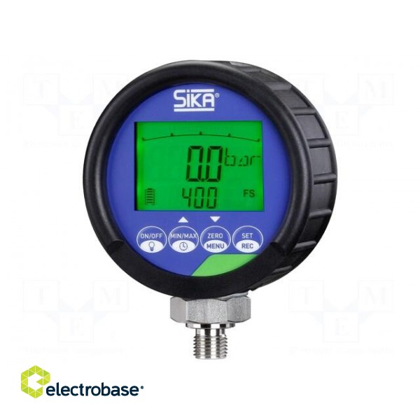 Digital pressure gauge | Working press: -1÷40bar | Ø: 90mm | ±0.5%