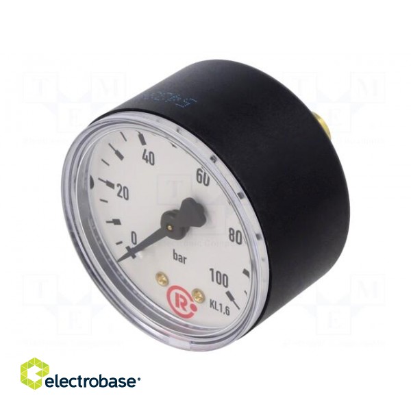 Manometer | 0÷100bar | 50mm | non-aggressive liquids,inert gases