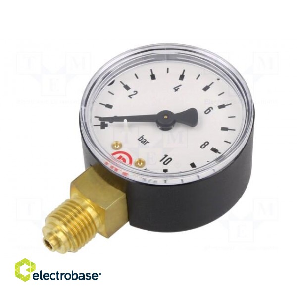 Manometer | 0÷10bar | 50mm | non-aggressive liquids,inert gases