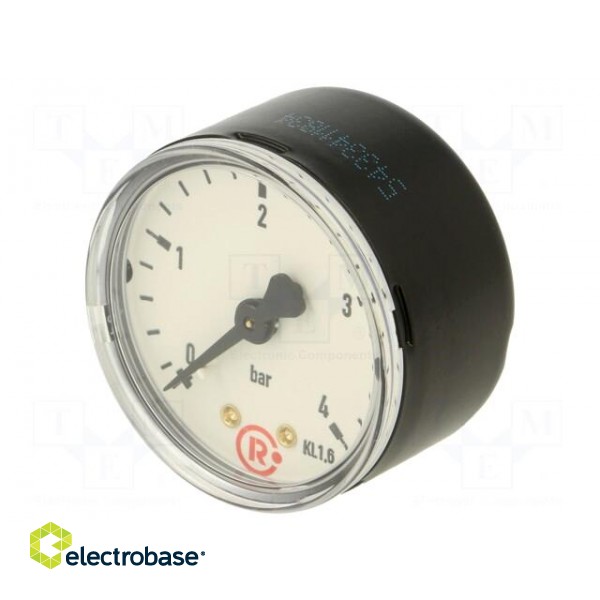 Manometer | 0÷4bar | 50mm | non-aggressive liquids,inert gases фото 1