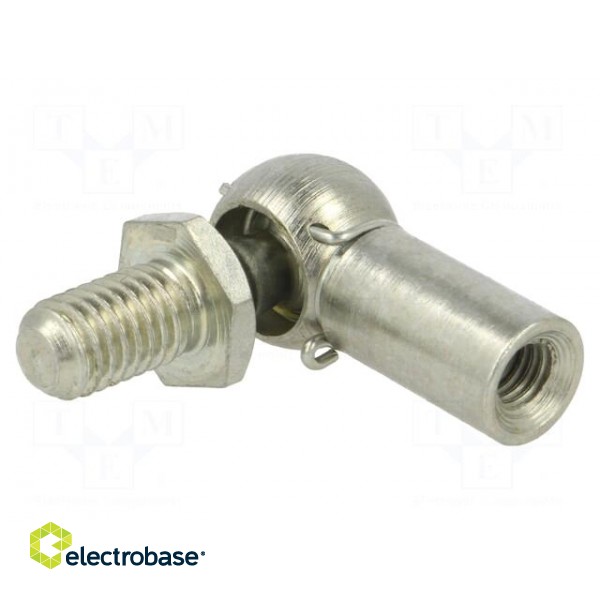 Mounting element for gas spring | Mat: zinc plated steel | 10mm image 1