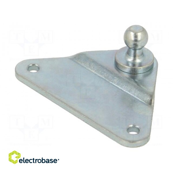 Mounting element for gas spring | Mat: zinc plated steel | 10mm