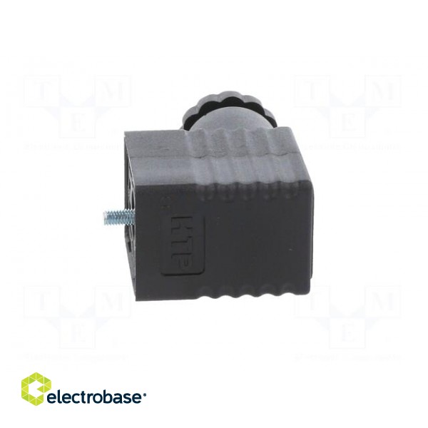 Plug for coil | PIN: 3 | black | 0÷230V | IP65 | A: 20.8mm | B: 28.5mm фото 5