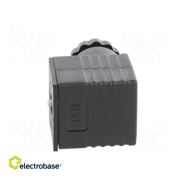 Plug for coil | PIN: 3 | black | 0÷230V | IP65 | A: 27mm | B: 28mm | C: 27mm image 5