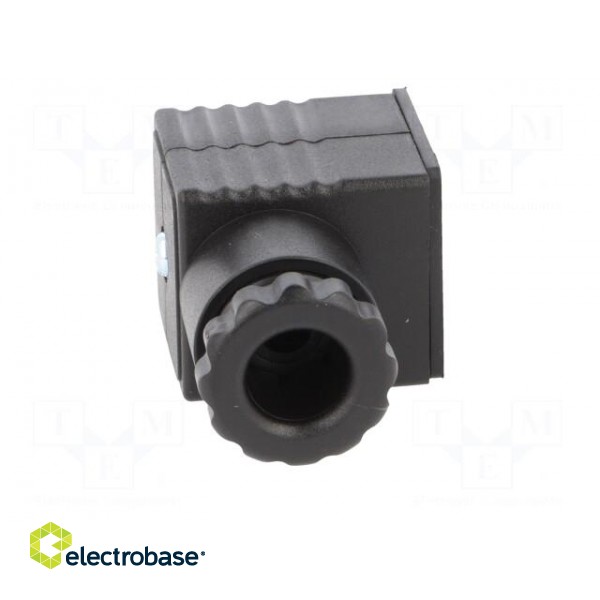 Plug for coil | PIN: 3 | black | 0÷230V | IP65 | A: 27mm | B: 28mm | C: 27mm image 9