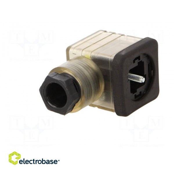 Plug for coil | PIN: 3 | natural (transparent) | 230V | A: 27mm | B: 28mm paveikslėlis 2