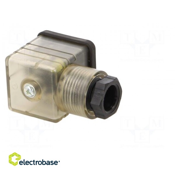 Plug for coil | PIN: 3 | natural (transparent) | 230V | A: 27mm | B: 28mm paveikslėlis 8
