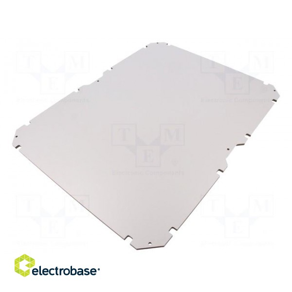 Mounting plate | insulating | W: 350mm | L: 450mm | Series: GEOS | grey фото 1