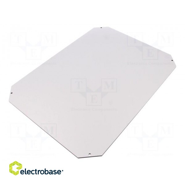Mounting plate | insulating | W: 376mm | L: 276mm | Series: GEOS | grey фото 1
