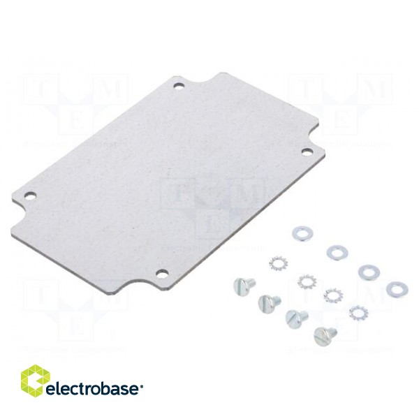 Mounting plate | steel | W: 105mm | L: 155mm | Series: Spacial SDB | grey