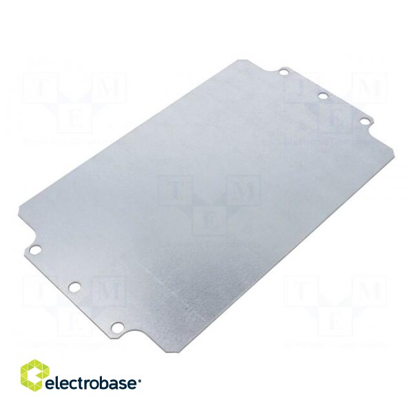 Mounting plate | steel | W: 146mm | L: 244mm | Thk: 1.5mm | Plating: zinc