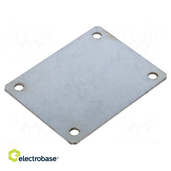 Mounting plate | steel | W: 56mm | L: 71mm | Plating: zinc