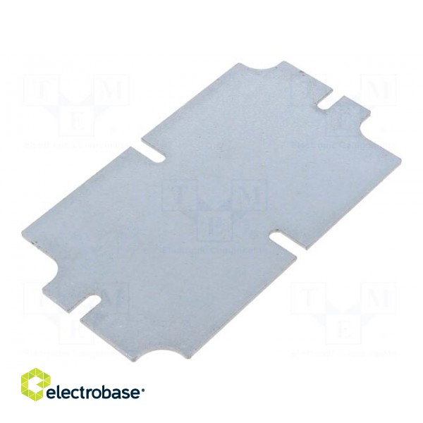 Mounting plate | steel | W: 64.1mm | L: 114.1mm | Thk: 1.5mm | ZP1257537