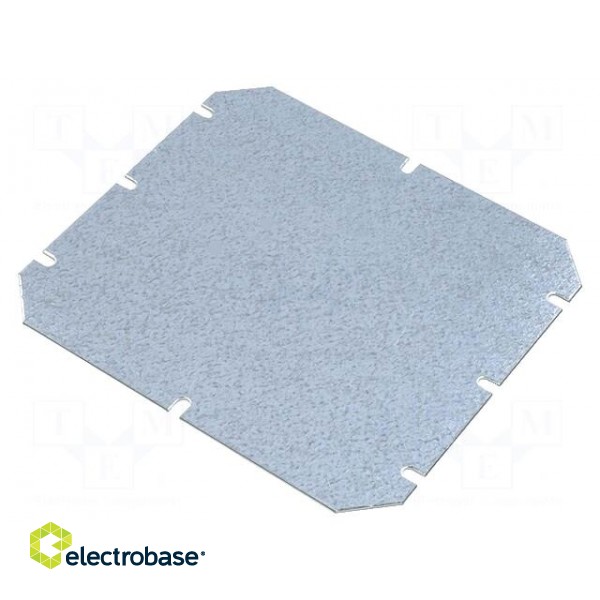Mounting plate | zinc-plated steel | W: 155mm | L: 140mm | Thk: 1.5mm