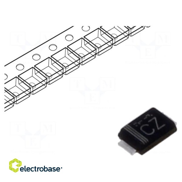 Diode: rectifying | SMD | 100V | 0.5A | 25ns | SOD323HE | Ufmax: 0.98V