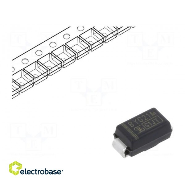 Diode: rectifying | SMD | 1kV | 1.5A | 120ns | SMA | Ufmax: 1.6V | Ifsm: 50A