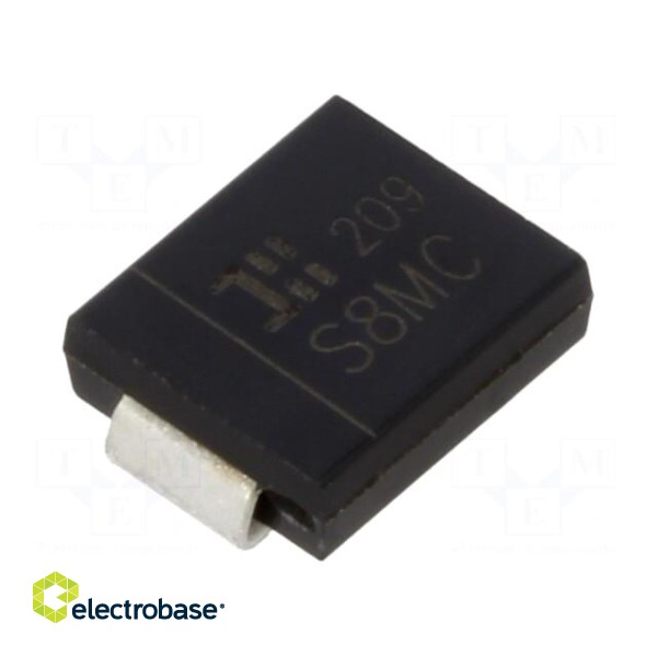 Diode: rectifying | SMD | 1kV | 8A | SMC | Ufmax: 0.985V | Ifsm: 200A image 2