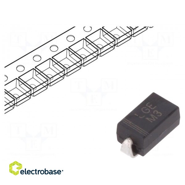 Diode: rectifying | SMD | 200V | 1A | Package: reel,tape | SMAJ | Ifsm: 30A