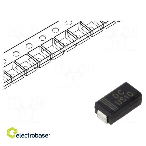 Diode: rectifying | SMD | 400V | 1A | 50ns | SMA | Ufmax: 1.3V | Ifsm: 30A