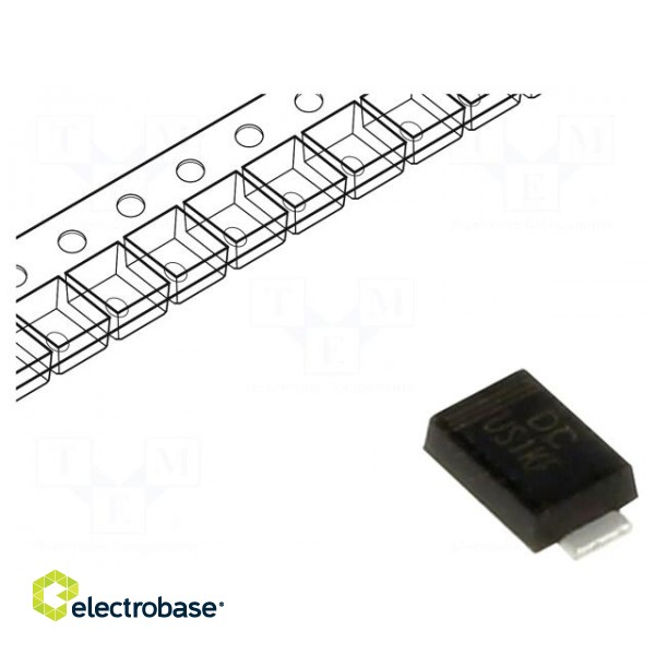 Diode: rectifying | SMD | 800V | 1A | 75ns | SMA flat | Ufmax: 1.7V