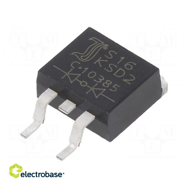 Diode: rectifying | SMD | 800V | 8Ax2 | 1.5us | D2PAK | Ufmax: 1.1V | Ir: 5uA