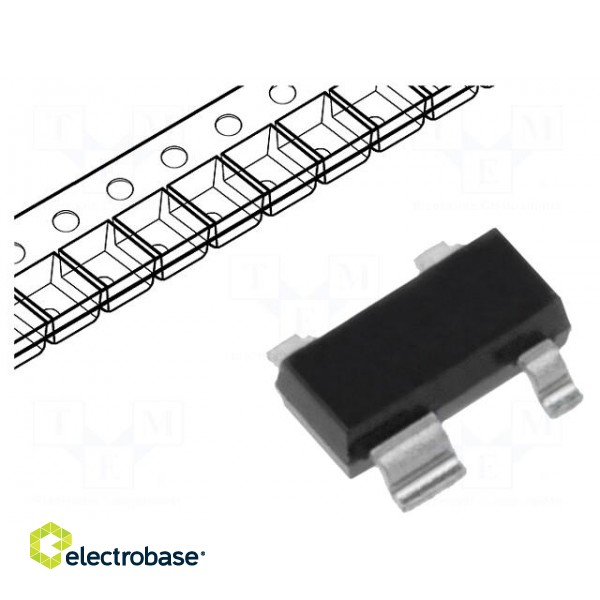 Transistor: PNP x2 | bipolar | 45V | 0.1A | 390mW | SOT143B | common base