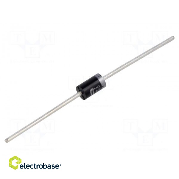Diode: rectifying | THT | 200V | 3A | Ammo Pack | Ifsm: 100A | DO201 | 50ns