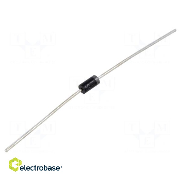 Diode: rectifying | THT | 2kV | 0.5A | Ifsm: 20A | DO41 | Ufmax: 1.8V | 300ns