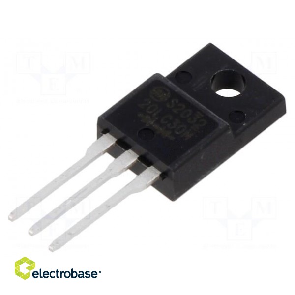 Diode: rectifying | THT | 300V | 20A | Ifsm: 250A | FTO-220AG (SC91)