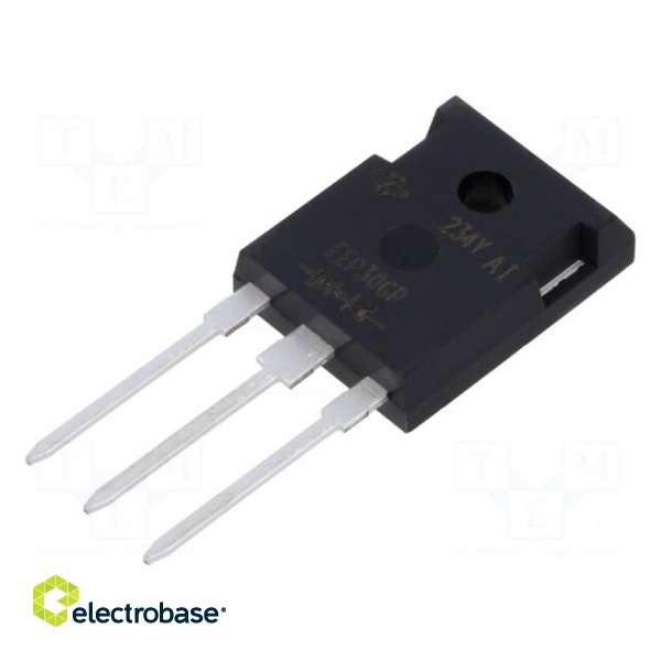Diode: rectifying | THT | 400V | 15Ax2 | tube | Ifsm: 300A | TO247AD-3