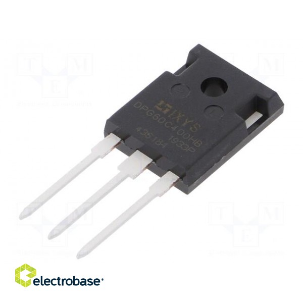 Diode: rectifying | THT | 400V | 30Ax2 | tube | Ifsm: 360A | TO247-3 | 160W