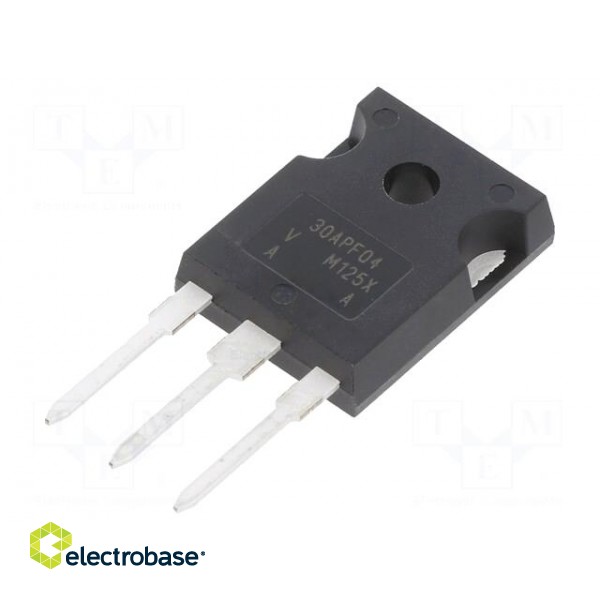 Diode: rectifying | THT | 400V | 30A | tube | Ifsm: 320A | TO247AC | Ir: 5mA