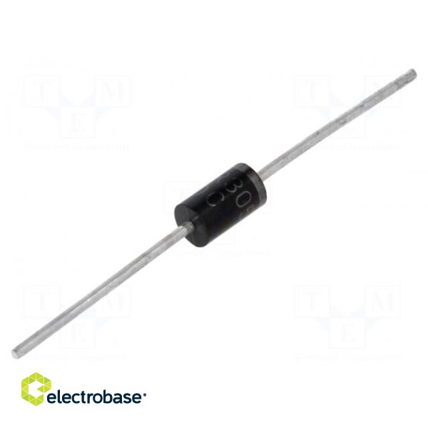 Diode: rectifying | THT | 400V | 3A | Ammo Pack | Ifsm: 150A | DO27 | 75ns
