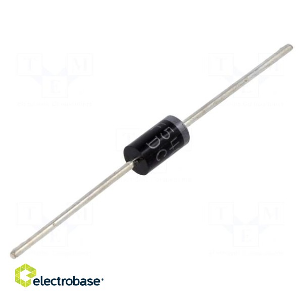 Diode: rectifying | THT | 400V | 3A | Ifsm: 150A | DO27 | Ufmax: 1V | 50ns